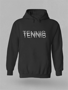 Herat Tenis Temalı Baskılı Kapüşonlu Sweatshirt-B