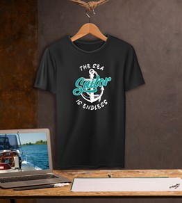 Mare Yelken Temalı Baskılı T-shirt - B