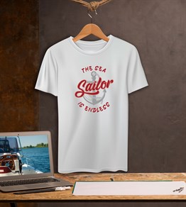 Mare Yelken Temalı Baskılı T-shirt - W