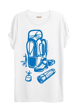 Otranto Kamp Temalı Baskılı T-shirt- W